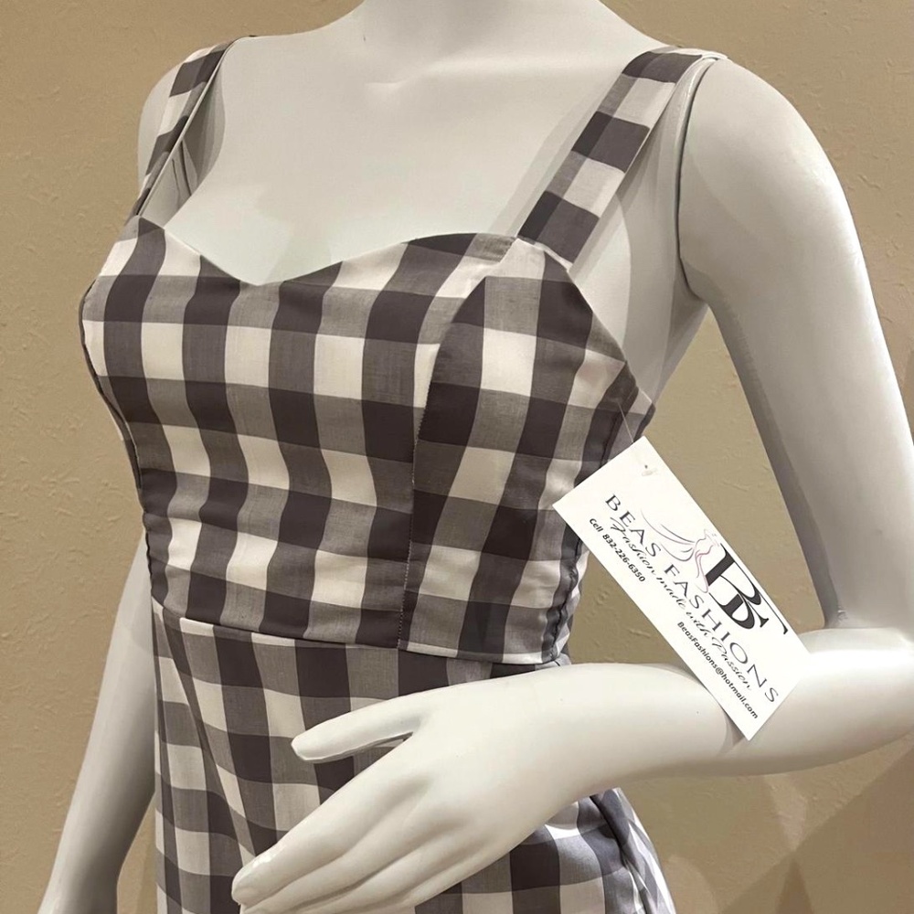 Black and white checkered dress